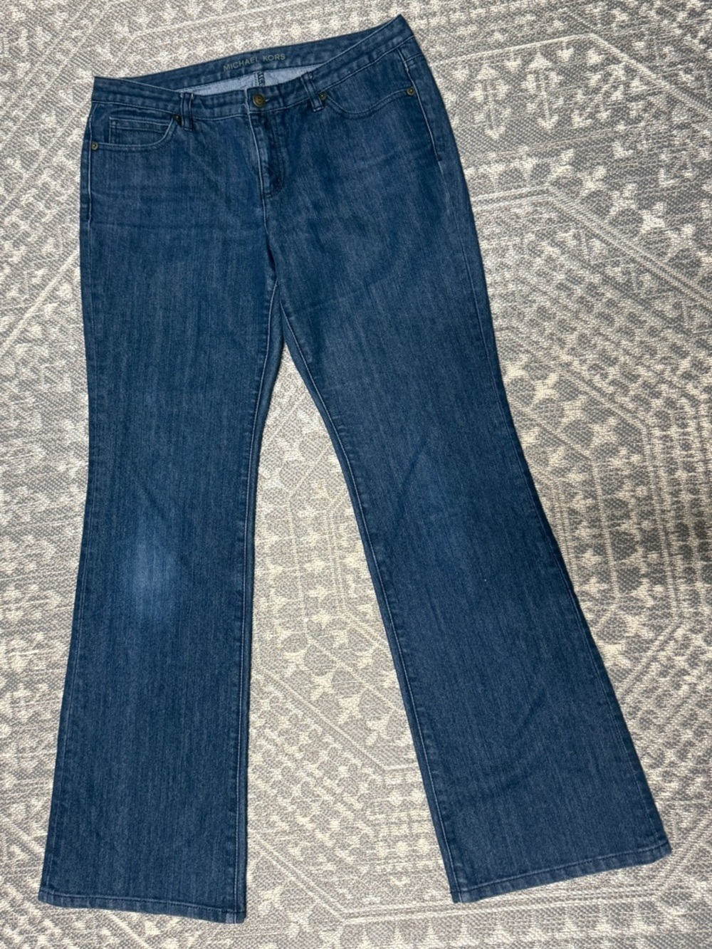 Michael Kors Indigo Flared Wide-Leg Jeans